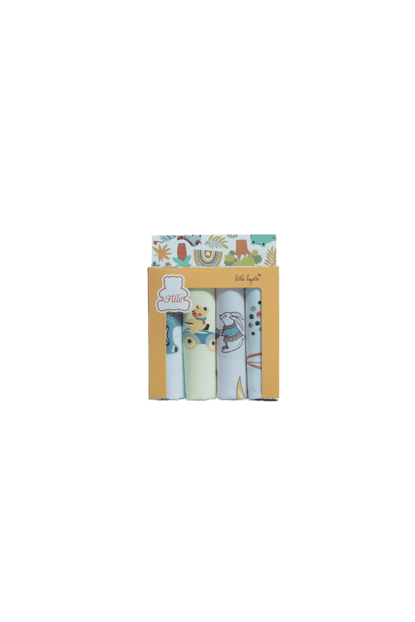 1335-SNOOPY-4 PCSPACK-FILLE-FACE TOWEL
