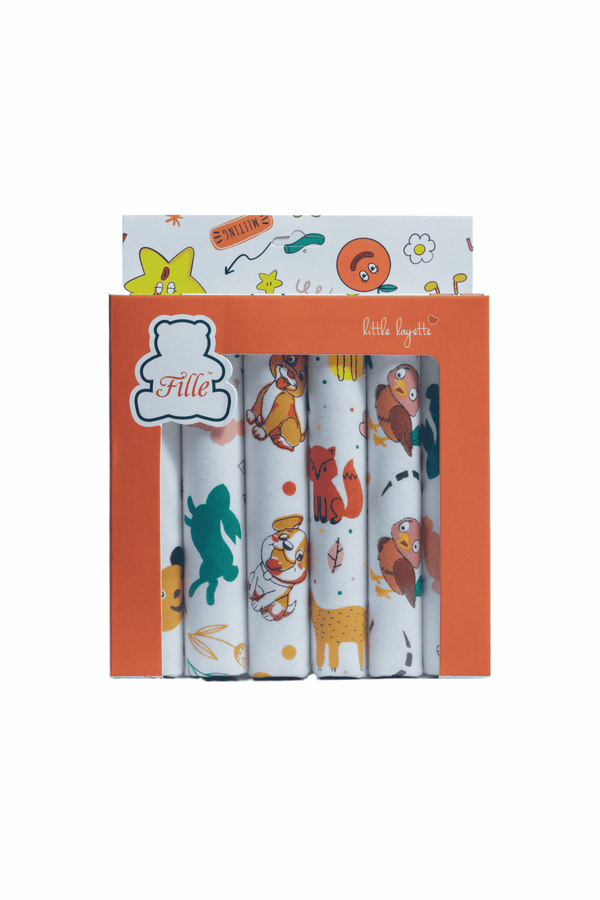 1220-KINDER-FILLE-6 PCS. KIDS PRINTS
