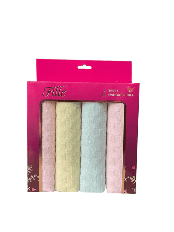 FILLE Printed Hanky Soft Cotton towel for Women Color Handkerchief